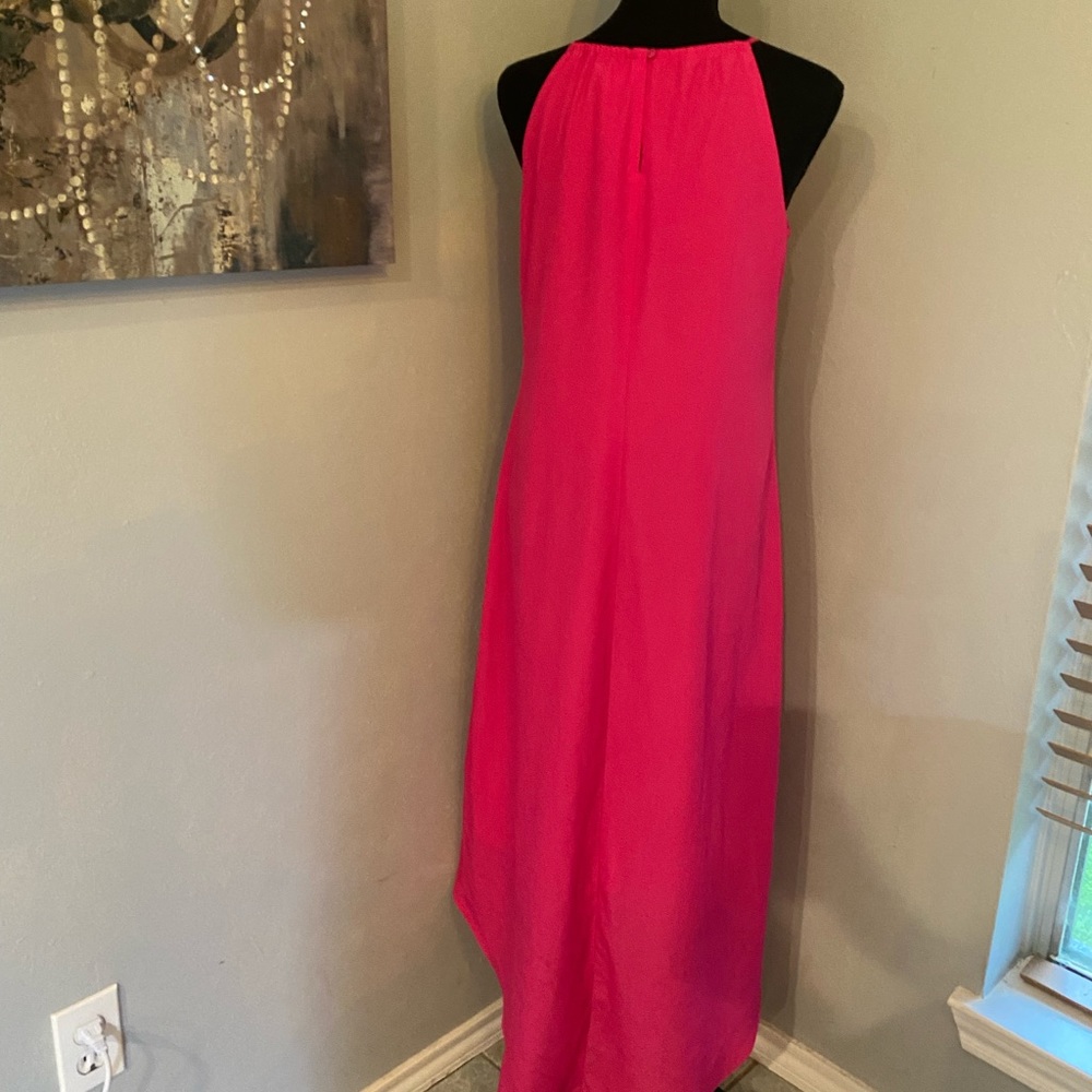 EUC Hot Pink Old Navy Hi Lo Halter Dress - Picture 5 of 12